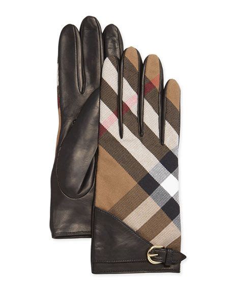 burberry house check kat gloves black neiman|Burberry Gloves for Women .